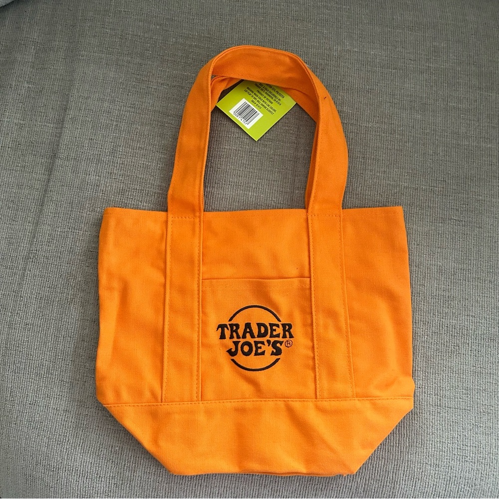Trader Joe's mini Orange Tote Bag